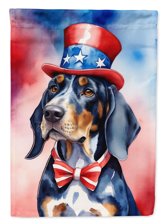 Bluetick Coonhound Patriotic American Garden Flag Mailbox Flag Decorative Yard Flag Banner Outside Patio Artwork Yard Flower Beds, Garden Size, Multicolor