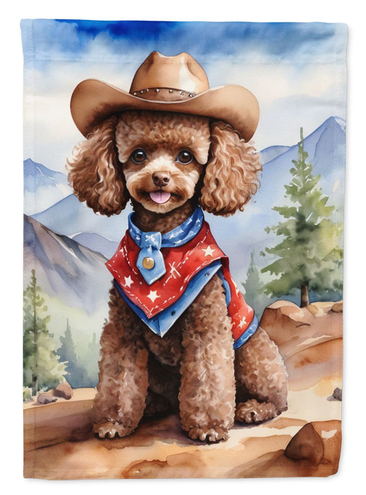 Poodle Cowboy Welcome Garden Flag Mailbox Flag Decorative Yard Flag Banner Outside Patio Artwork Yard Flower Beds, Garden Size, Multicolor