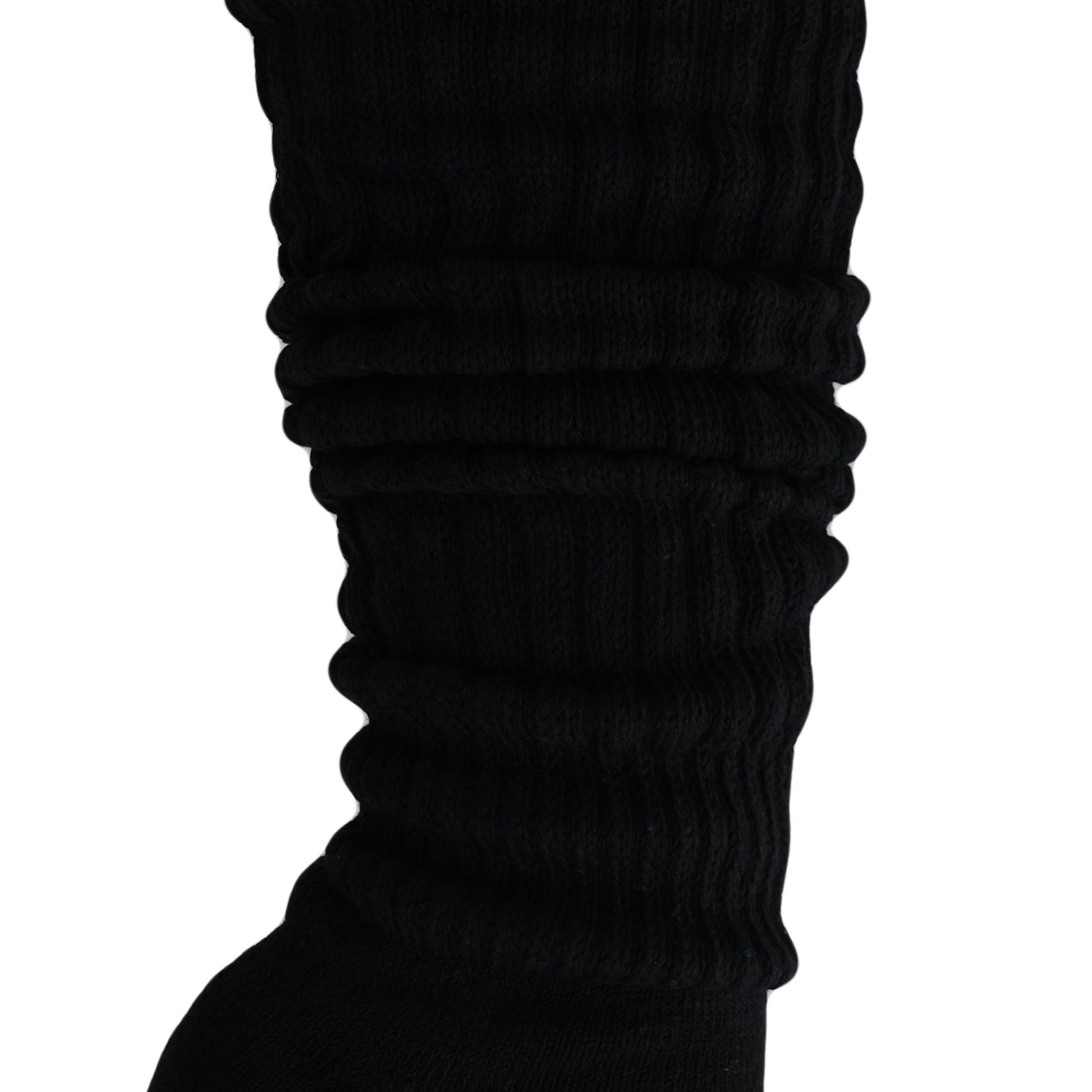 Women's Extra Long Slouch Scrunch Socks Knee High, Cotton Blend, Pack of 2, Fits Shoe Sizes 5-10, 80s Style, 28 Colors