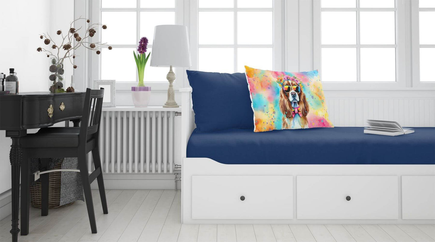 Cavalier Spaniel Hippie Dawg Standard Pillowcase Lightweight Super Soft Easy Care Decorative Artwork Pillowcase, Standard