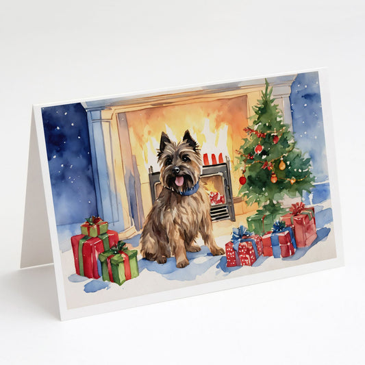 Cairn Terrier Christmas Greeting Cards Pack of 8 Blank Cards with Envelopes Whimsical A7 Size 5x7 Blank Note Cards