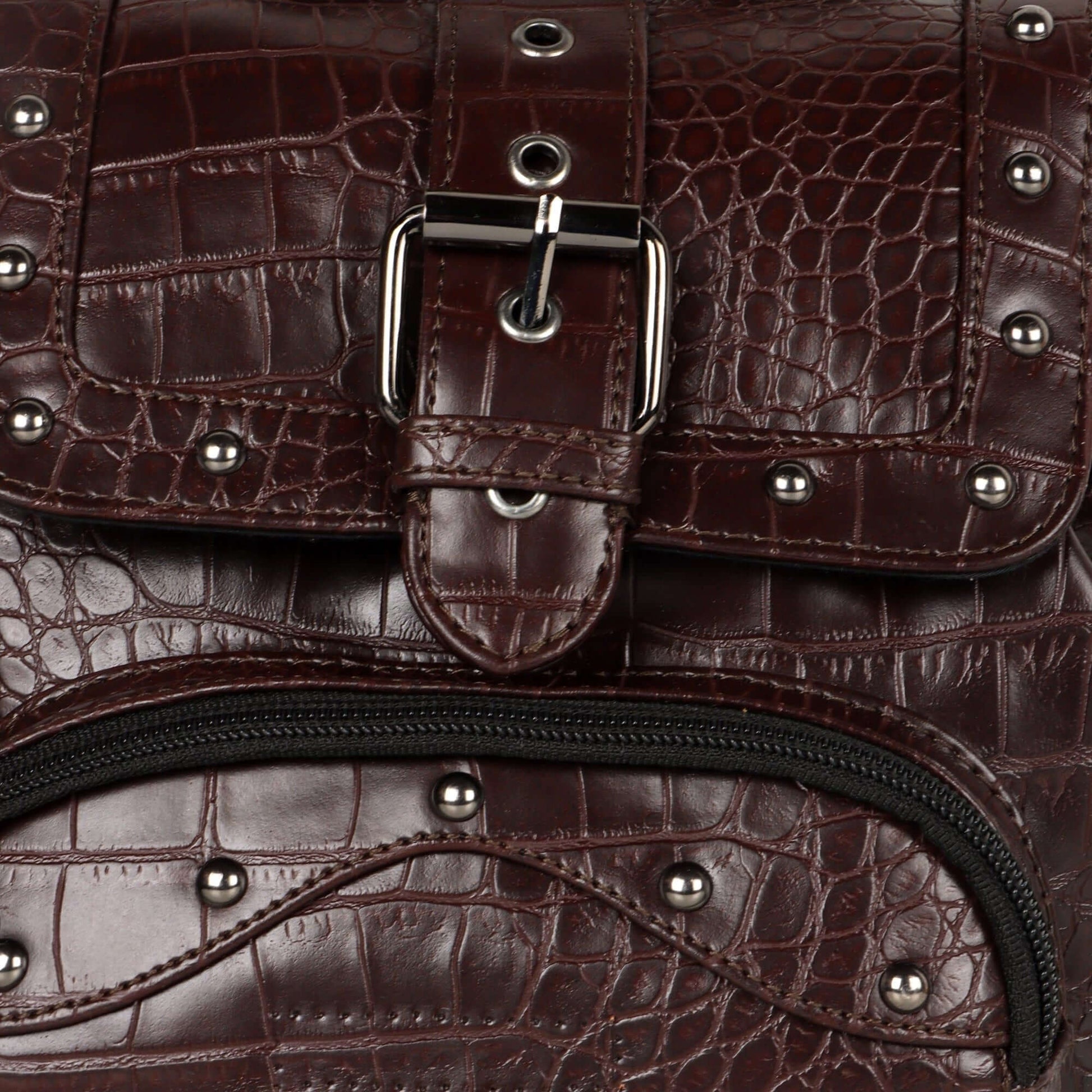 Katy Croc Print Mini Backpack