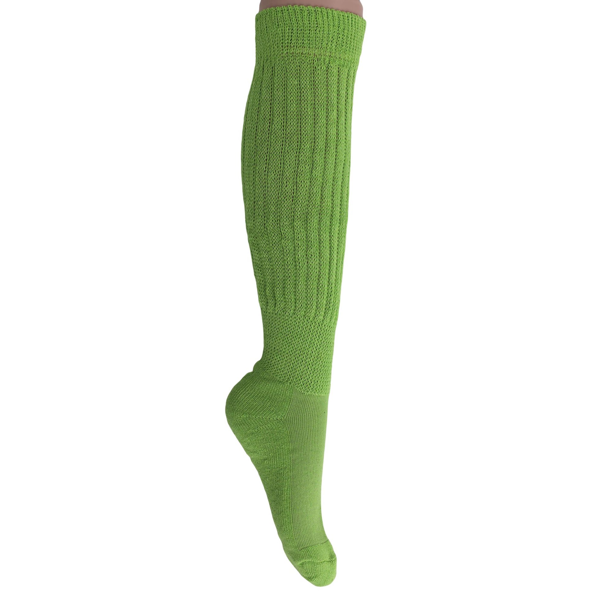 Slouch Socks for Women Extra Long Heavy Slouchy Scrunch Cotton Socks 1 Pair Shoe Size 5 to 10