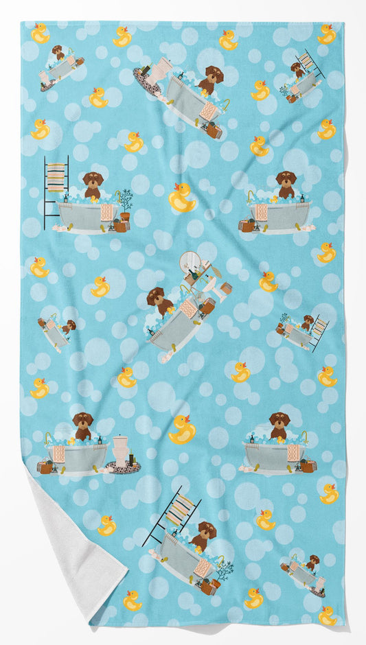 Wirehair Red and Tan Dachshund Bath Towel Large Oversized Plush Fitness Body Towel, Ultra Soft Absorbent Quick Drying, 42"L x 24"W