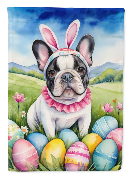 French Bulldog Easter Egg Hunt Garden Flag Mailbox Flag Decorative Yard Flag Banner Outside Patio Artwork Yard Flower Beds, Garden Size, Multicolor