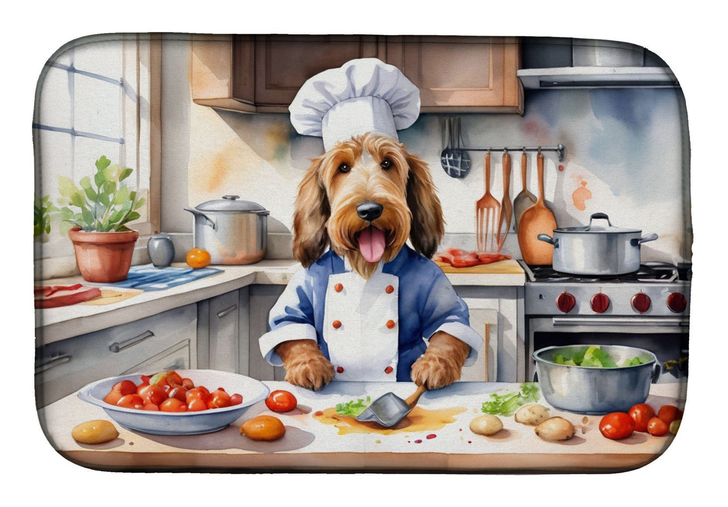 Otterhound The Chef Dish Drying Mat Absorbent Dish Drying Mat Pad for Kitchen Counter Dish Drainer Mat for Countertop, 14 x 21", Multicolor