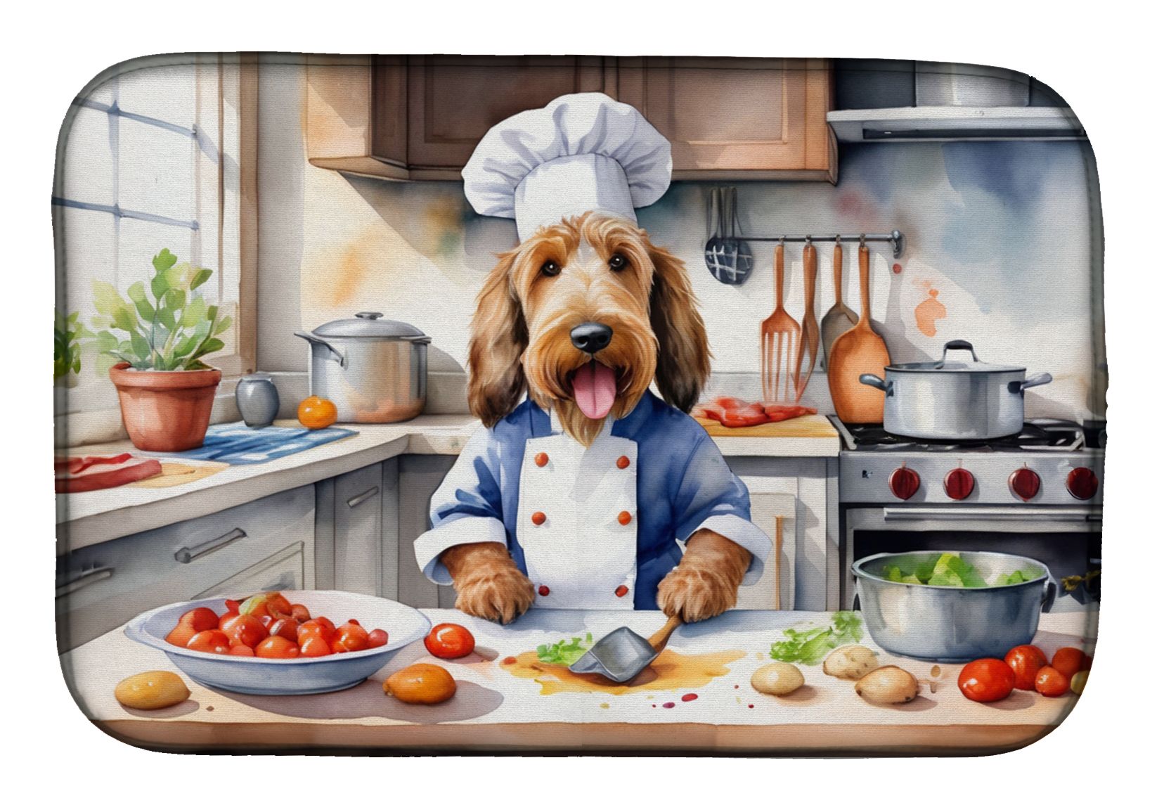 Otterhound The Chef Dish Drying Mat Absorbent Dish Drying Mat Pad for Kitchen Counter Dish Drainer Mat for Countertop, 14 x 21", Multicolor