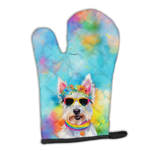 Westie Hippie Dawg Oven Mitt Heat Resistant Thick Oven Mitt for Hot Pans and Oven, Kitchen Mitt Protect Hands, Cooking Baking Glove
