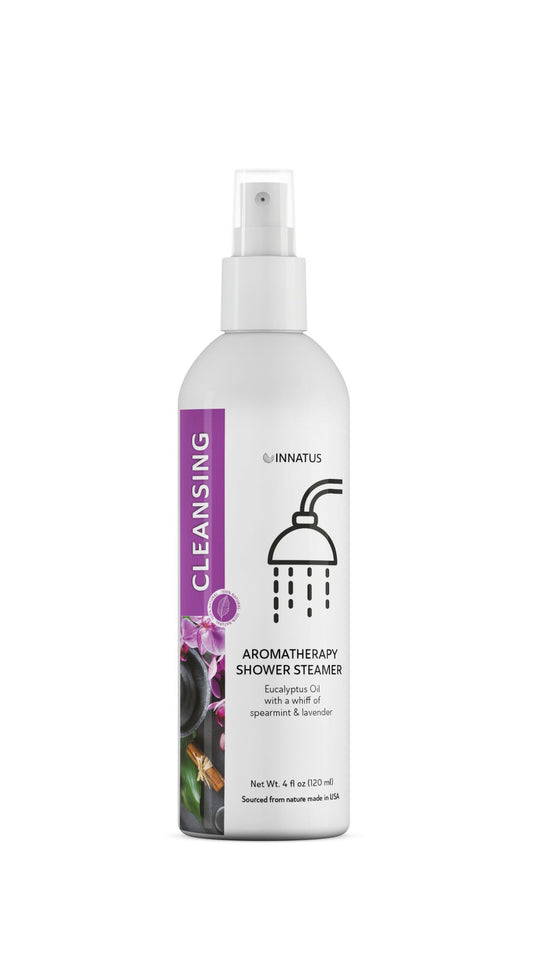 Cleansing Shower Spray with Eucalyptus & Spearmint – 4oz Aromatherapy Shower Steamer Mist for Relaxation & Refreshment – Infused with Lemon, Bergamot & Lavender Oils – Made in the USA "