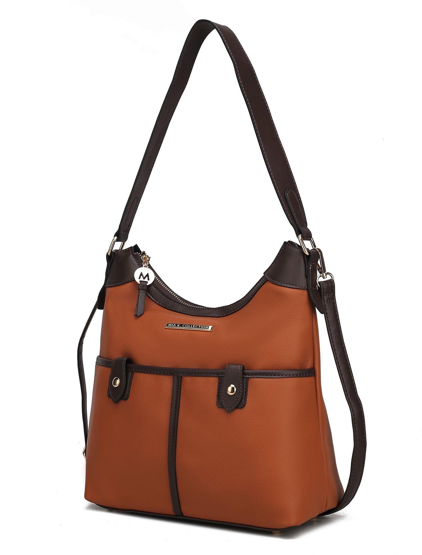 MKF Collection Harper Vegan Color Block Leather Women Shoulder Bag by Mia K