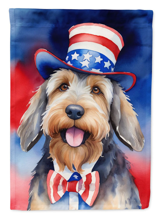 Otterhound Patriotic American House Flag Large Porch Sleeve Pole Decorative Outside Yard Banner Artwork Wall Hanging, Polyester, House Size, Multicolor