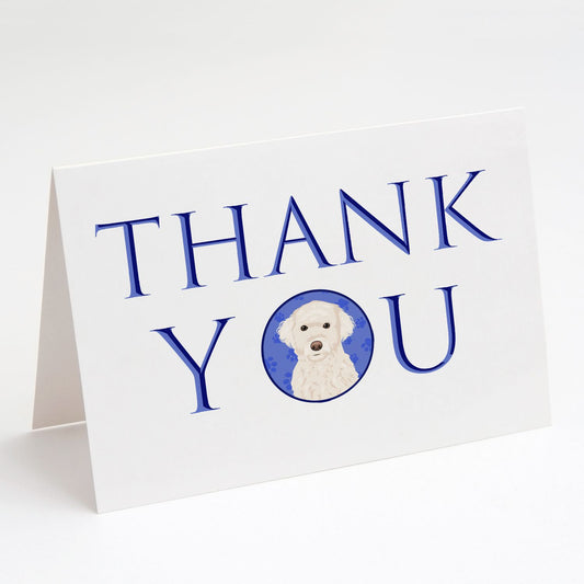 Doodle Cream #2 Thank You Greeting Cards Pack of 8 Blank Cards with Envelopes Whimsical A7 Size 5x7 Blank Note Cards