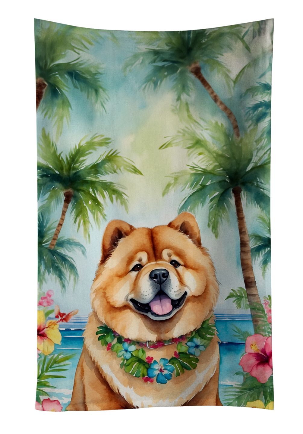 Chow Chow Luau Kitchen Towel Dish Cloths Guest Hand Towel Decorative Bathroom Towel for Face,Tea, Dishcloth, Kitchen and Bath