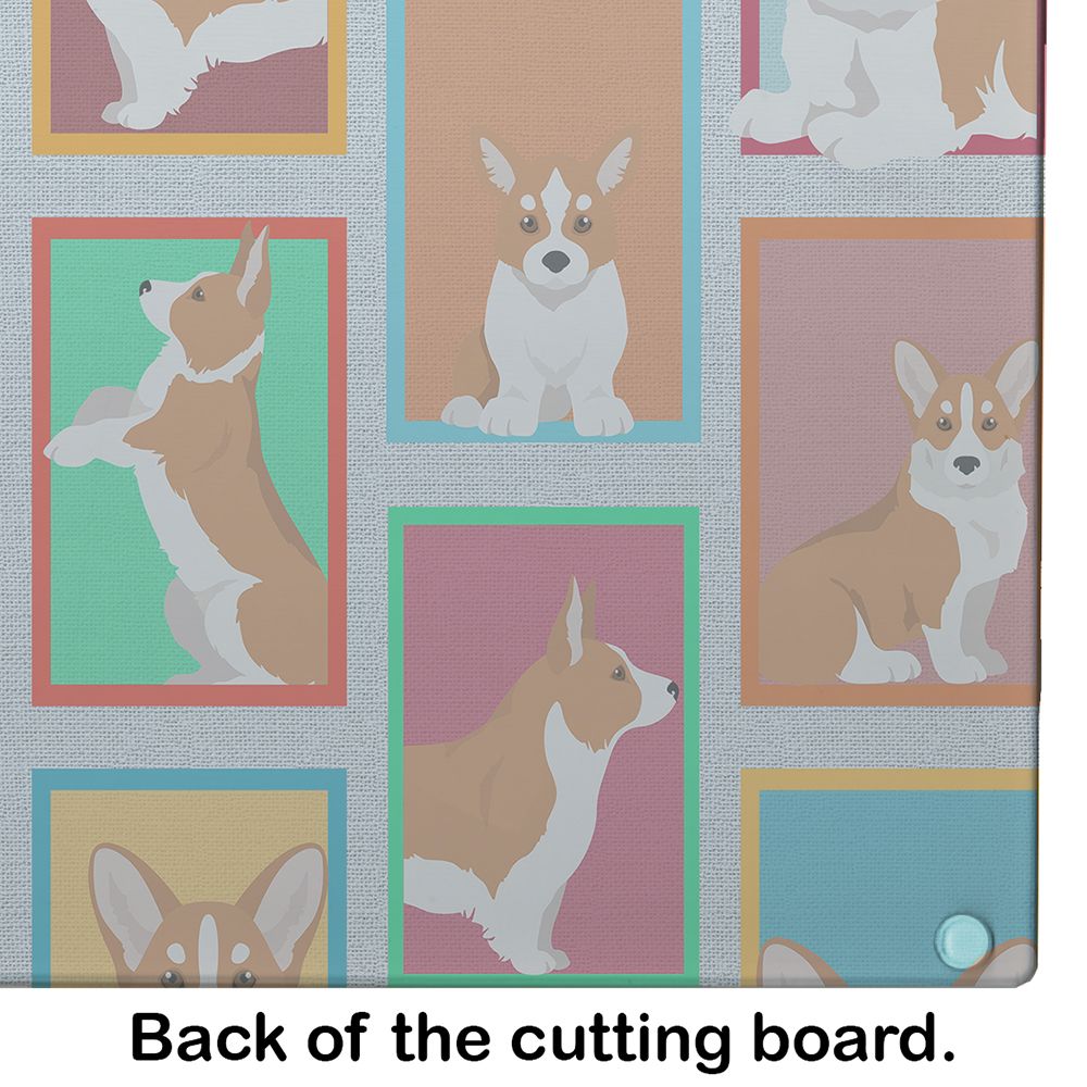 NEW Lots of Red Cardigan Corgi Glass Cutting Board Decorative Tempered Glass Kitchen Cutting and Serving Board Large Size Chopping Board