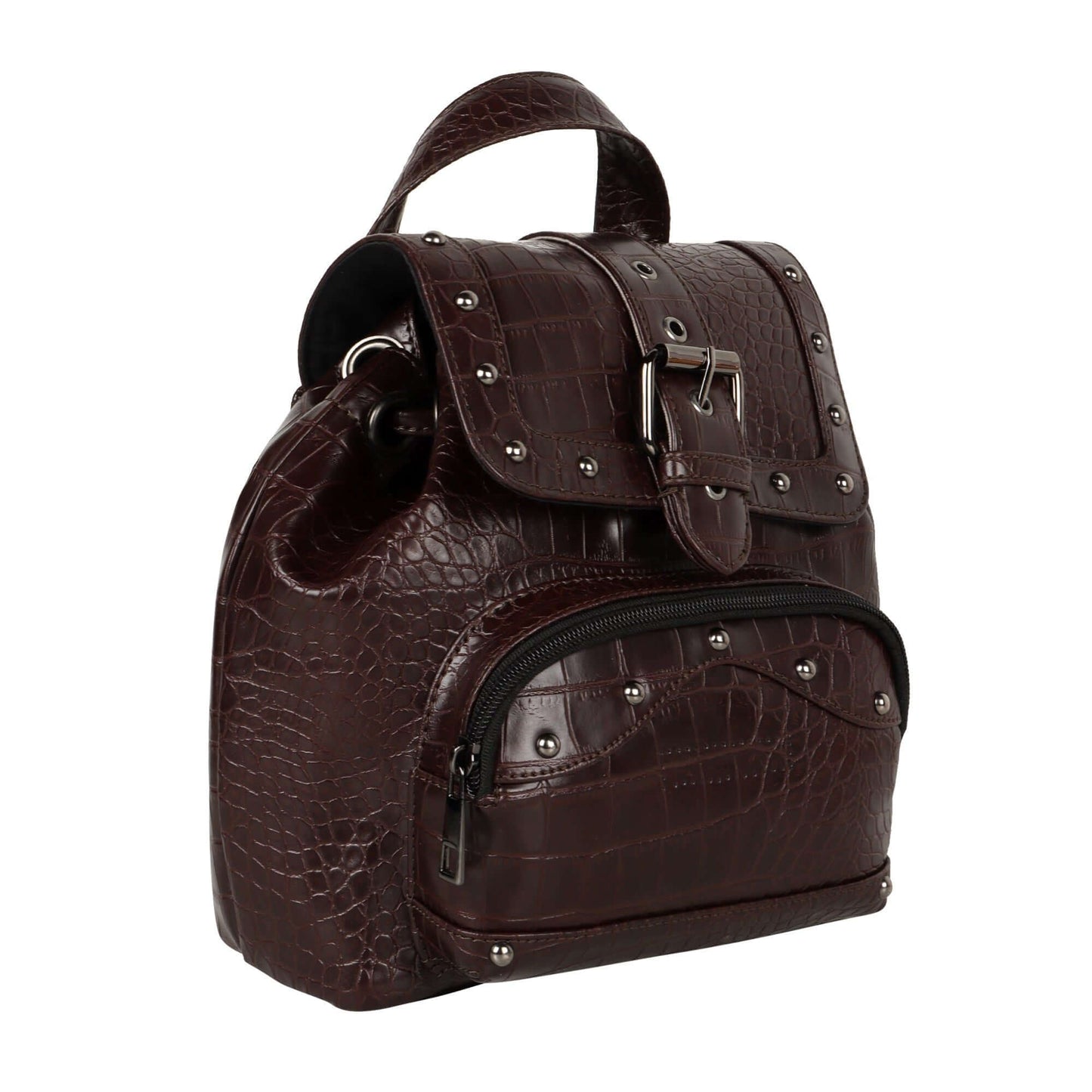 Katy Croc Print Mini Backpack