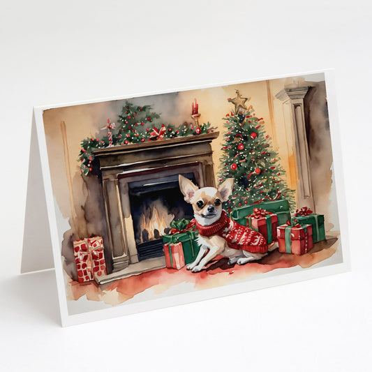 Chihuahua Christmas Greeting Cards Pack of 8 Blank Cards with Envelopes Whimsical A7 Size 5x7 Blank Note Cards