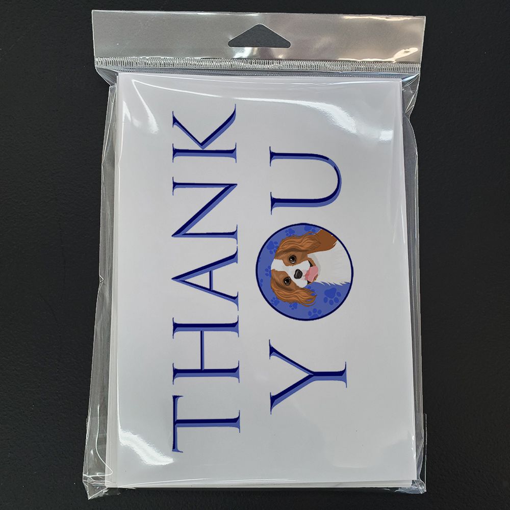 Cavalier King Charles Spaniel Blenheim #2 Thank You Greeting Cards Pack of 8 Blank Cards with Envelopes Whimsical A7 Size 5x7 Blank Note Cards