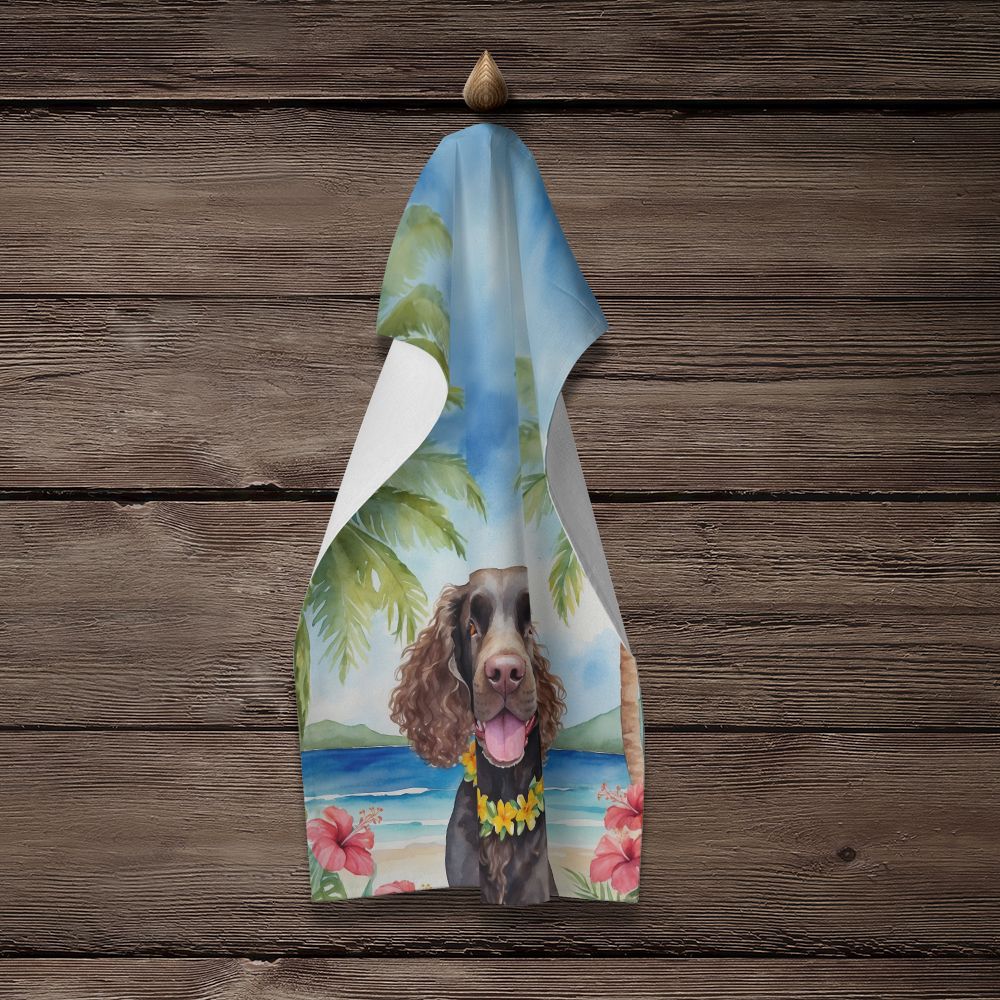 American Water Spaniel Luau Kitchen Towel Dish Cloths Guest Hand Towel Decorative Bathroom Towel for Face,Tea, Dishcloth, Kitchen and Bath