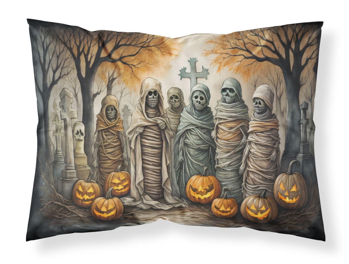 Mummies Spooky Halloween Standard Pillowcase Lightweight Super Soft Easy Care Decorative Artwork Pillowcase, Standard