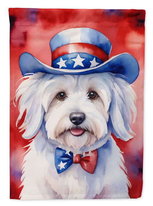 Coton de Tulear Patriotic American Garden Flag Mailbox Flag Decorative Yard Flag Banner Outside Patio Artwork Yard Flower Beds, Garden Size, Multicolor
