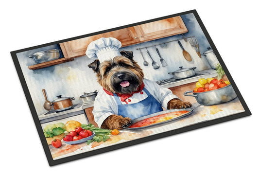 Bouvier des Flandres The Chef Doormat Front Door Mat Indoor Outdoor Rugs for Entryway, Non Slip Washable Low Pile, 24H X 36W