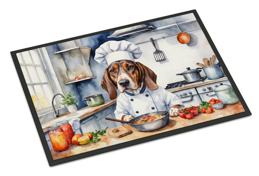 NEW American English Coonhound The Chef Doormat Front Door Mat Indoor Outdoor Rugs for Entryway, Non Slip Washable Low Pile, 18H X 27W