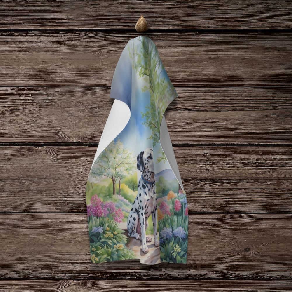 Dalmatian Spring Path Kitchen Towel Dish Cloths Guest Hand Towel Decorative Bathroom Towel for Face,Tea, Dishcloth, Kitchen and Bath