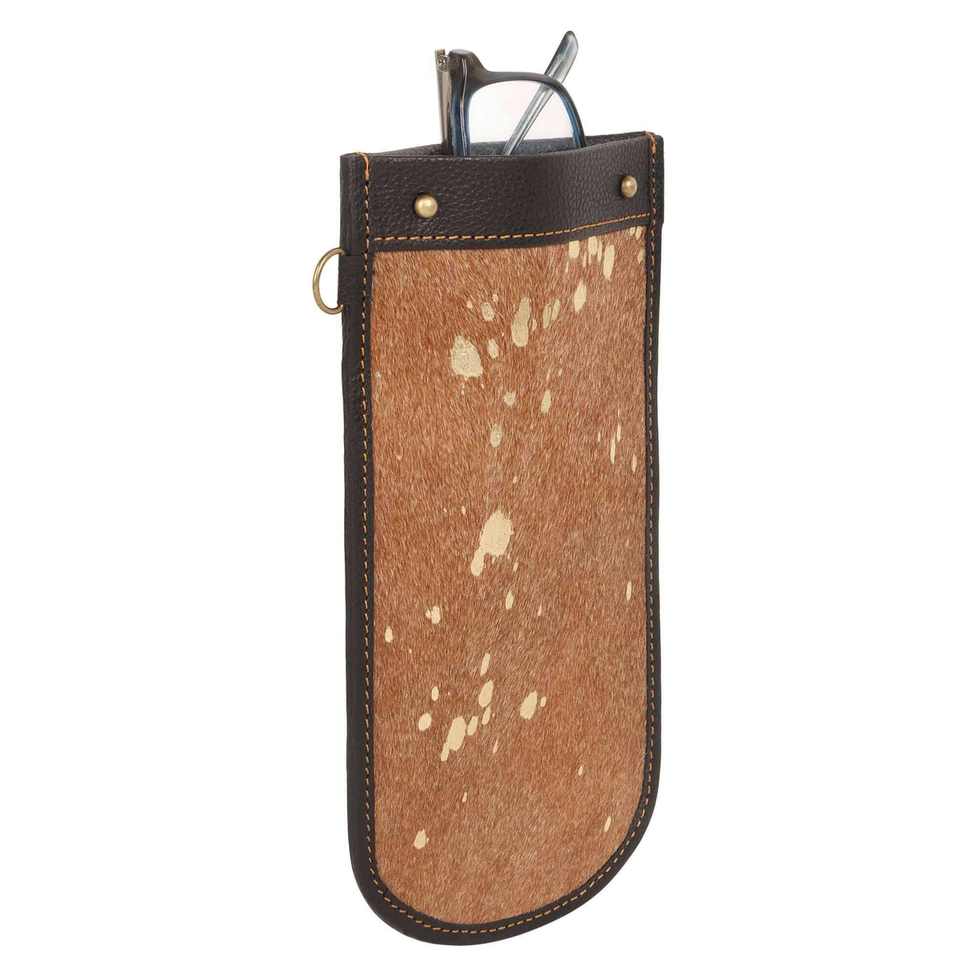 Brown Rawhide Eyeglass Case
