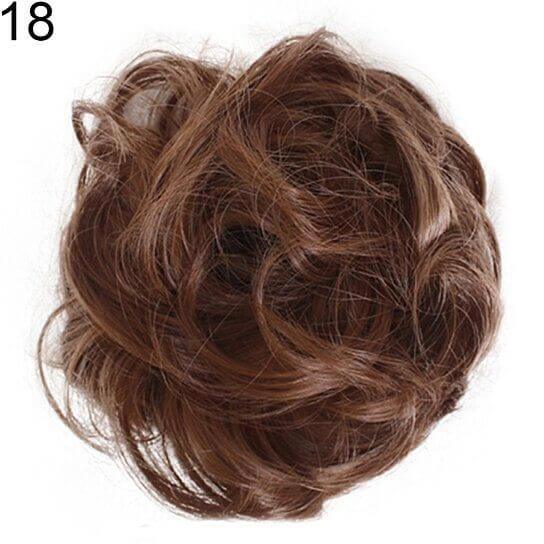 Women Hair Bun Extension Wavy Curly Messy Donut Chignons Wig Hairpiece - Clothes For Her Online Store