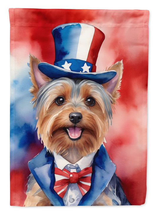 Silky Terrier Patriotic American Garden Flag Mailbox Flag Decorative Yard Flag Banner Outside Patio Artwork Yard Flower Beds, Garden Size, Multicolor