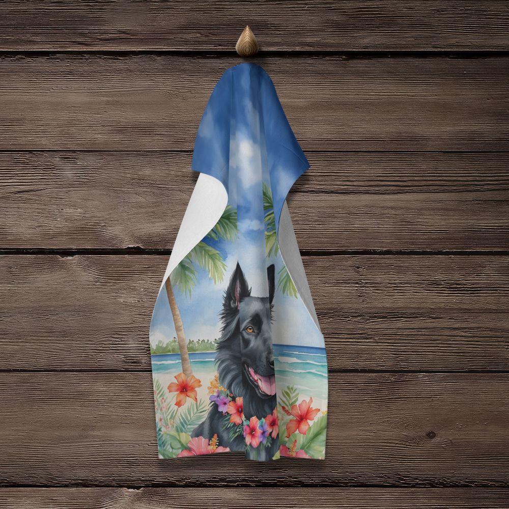 Belgian Sheepdog Luau Kitchen Towel Dish Cloths Guest Hand Towel Decorative Bathroom Towel for Face,Tea, Dishcloth, Kitchen and Bath