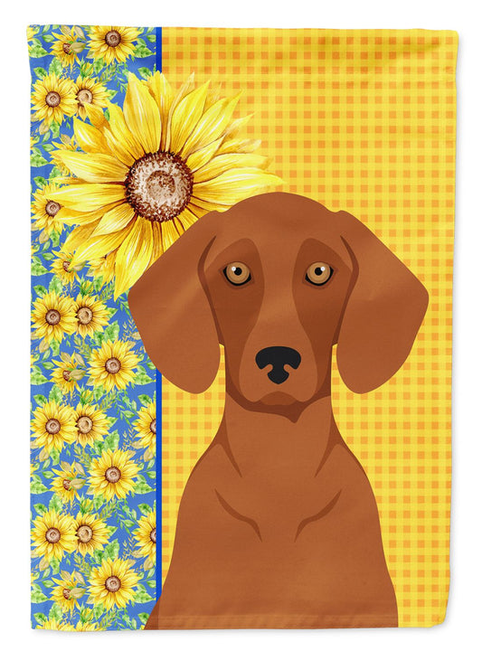 Summer Sunflowers Red Dachshund Garden Flag Mailbox Flag Decorative Yard Flag Banner Outside Patio Artwork Yard Flower Beds, Garden Size, Multicolor