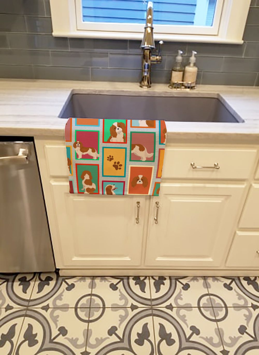 Lots of Blenheim Cavalier Spaniel Kitchen Towel Dish Cloths Guest Hand Towel Decorative Bathroom Towel for Face,Tea, Dishcloth, Kitchen and Bath