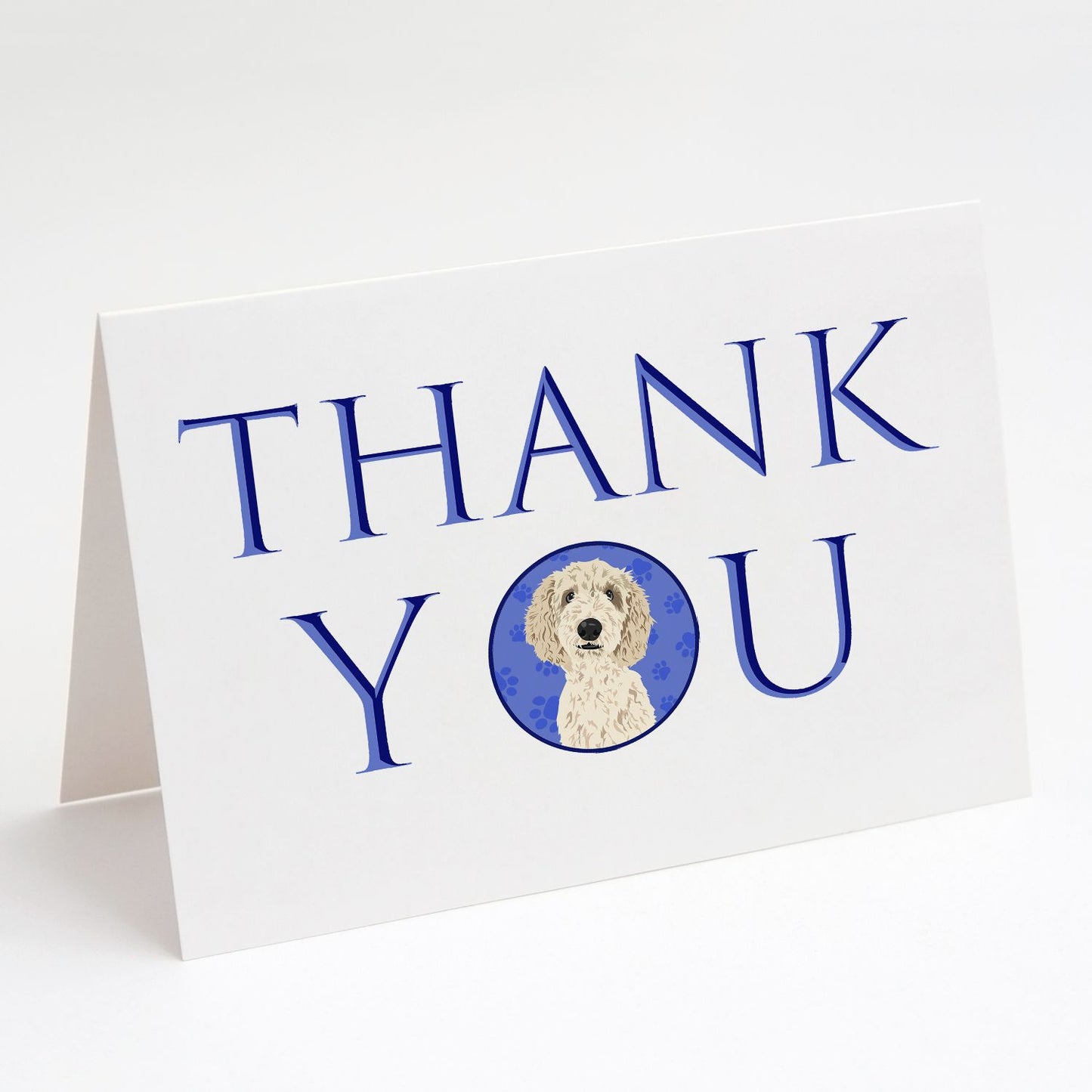 Doodle Cream #7 Thank You Greeting Cards Pack of 8 Blank Cards with Envelopes Whimsical A7 Size 5x7 Blank Note Cards