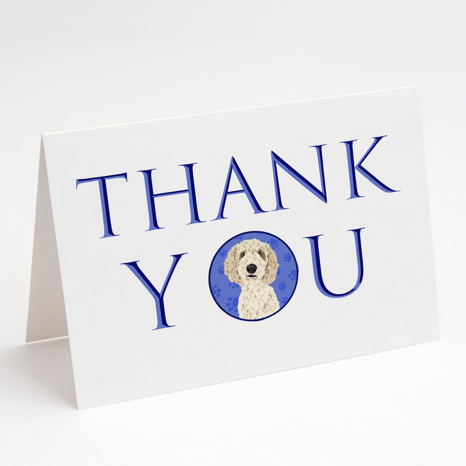 Doodle Cream #7 Thank You Greeting Cards Pack of 8 Blank Cards with Envelopes Whimsical A7 Size 5x7 Blank Note Cards