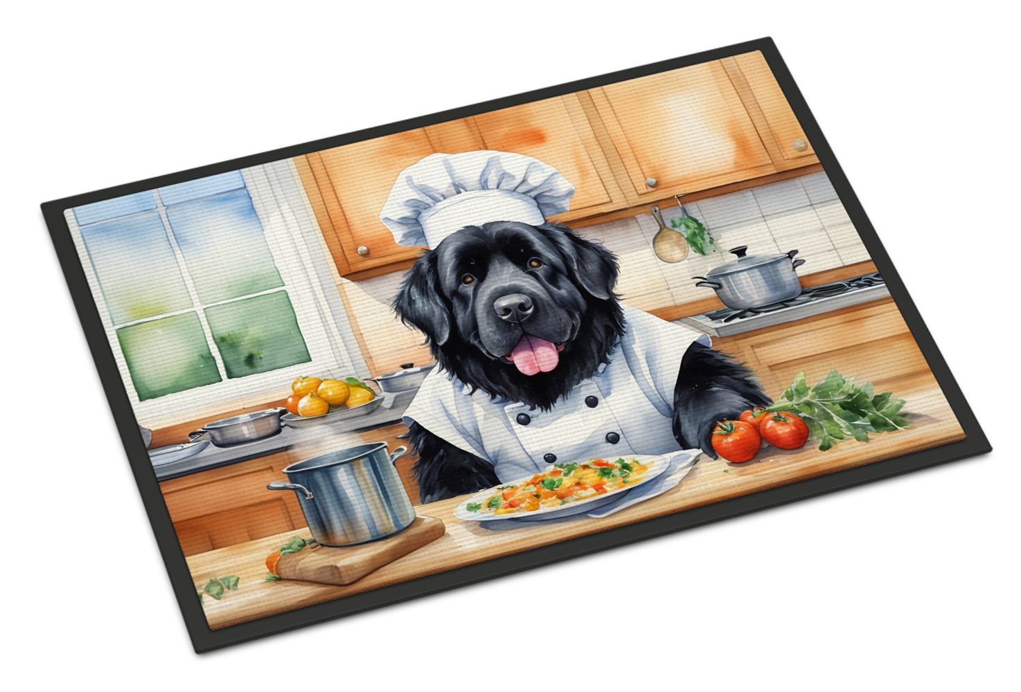 NEW Newfoundland The Chef Doormat Front Door Mat Indoor Outdoor Rugs for Entryway, Non Slip Washable Low Pile, 18H X 27W