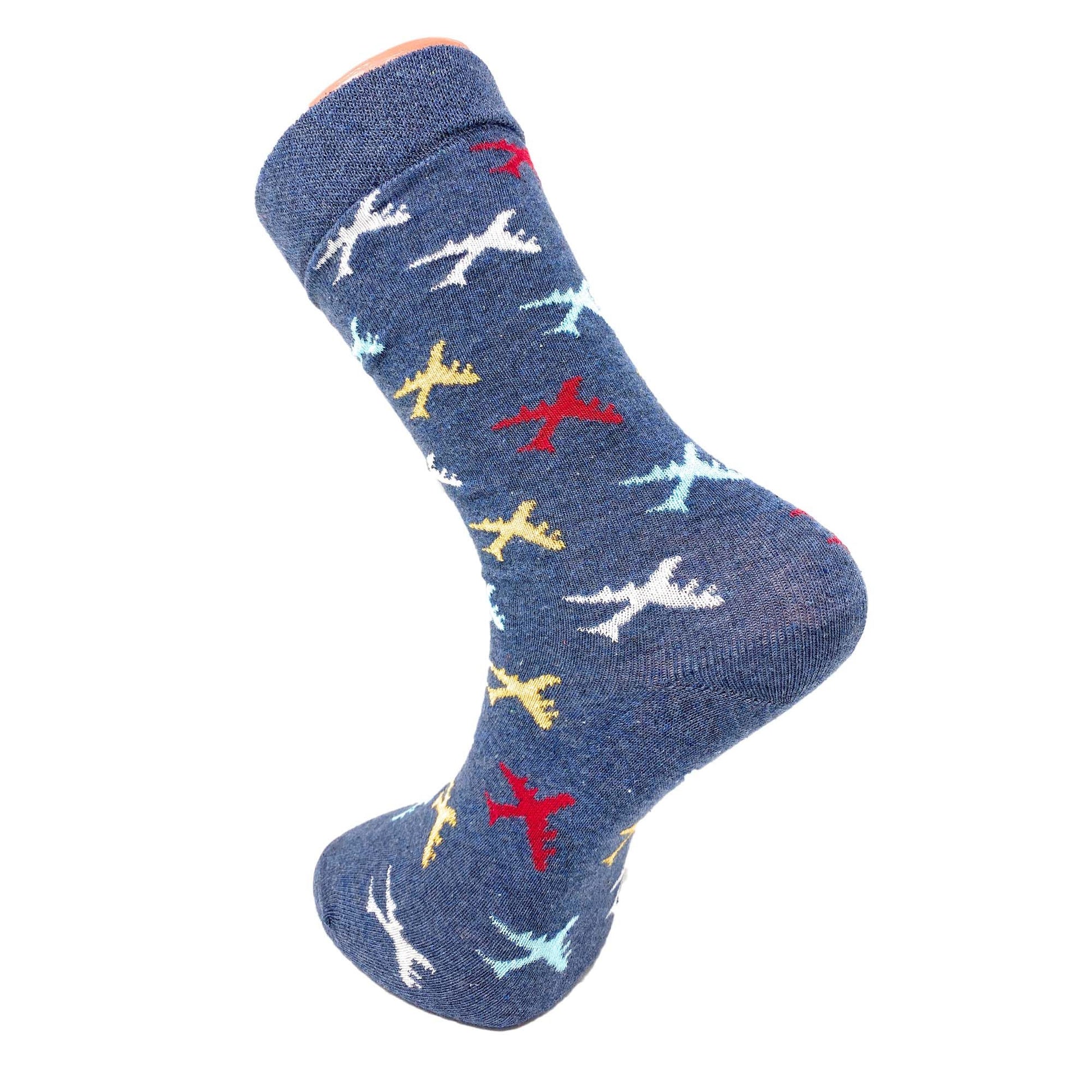 Colorful Funny Socks Novelty Crazy Cotton Crew Dress Socks 6 Pairs