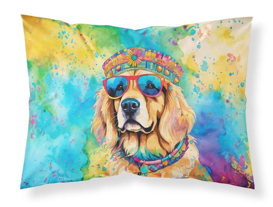 Golden Retriever Hippie Dawg Standard Pillowcase Lightweight Super Soft Easy Care Decorative Artwork Pillowcase, Standard