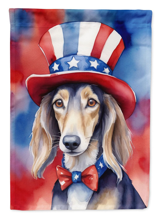 Saluki Patriotic American Garden Flag Mailbox Flag Decorative Yard Flag Banner Outside Patio Artwork Yard Flower Beds, Garden Size, Multicolor