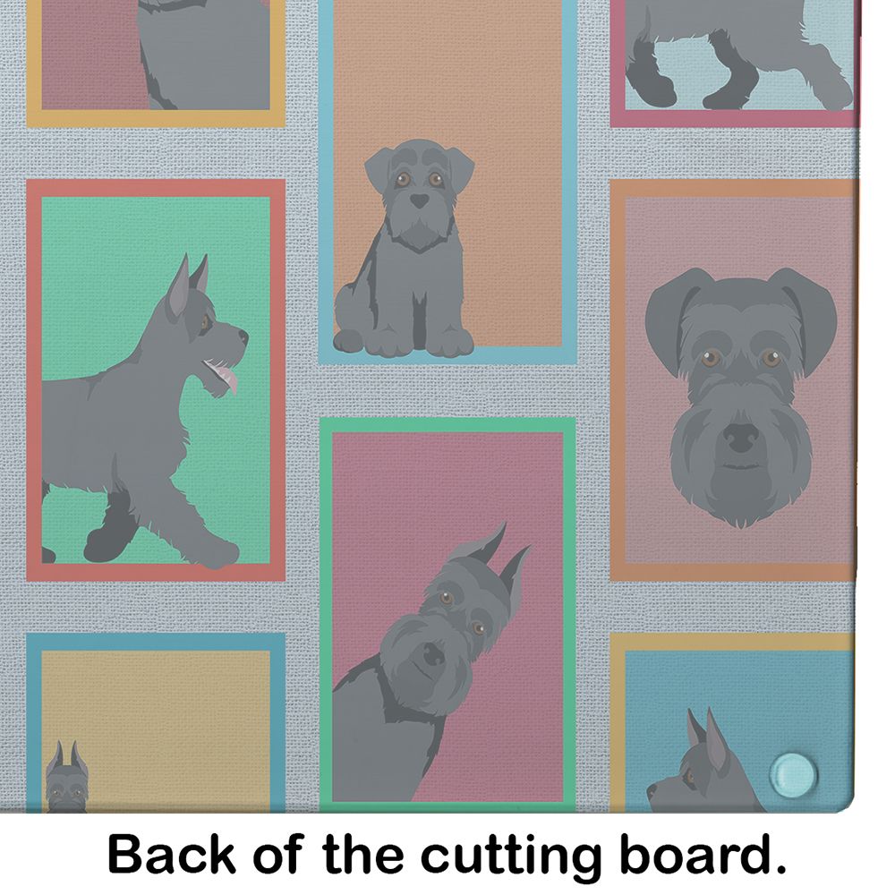 NEW Lots of Black Schnauzer Glass Cutting Board Decorative Tempered Glass Kitchen Cutting and Serving Board Large Size Chopping Board