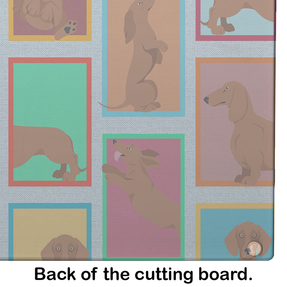 NEW Lots of Red Dachshund Glass Cutting Board Decorative Tempered Glass Kitchen Cutting and Serving Board Large Size Chopping Board
