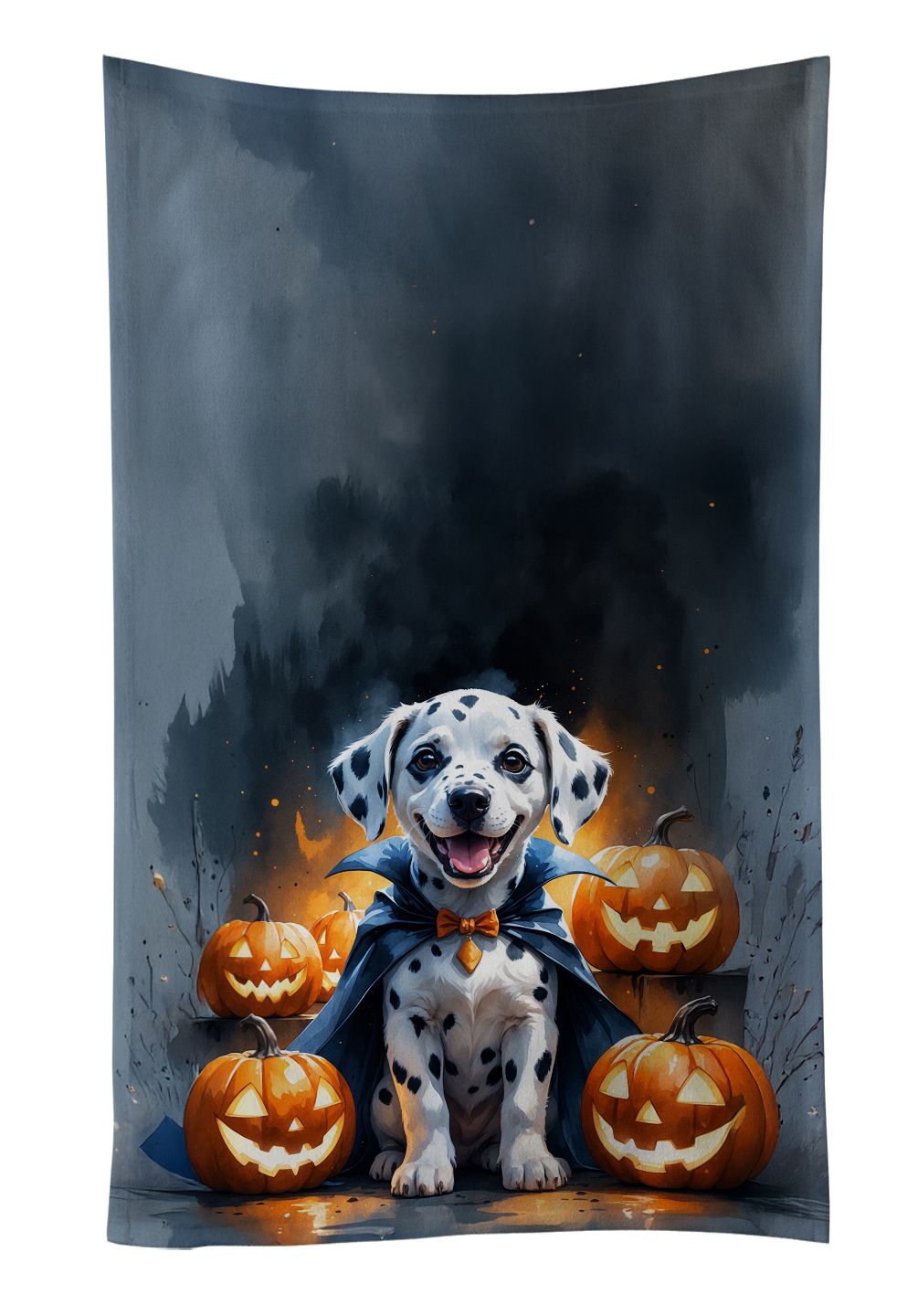 Dalmatian Puppy Halloween Kitchen Towel Dish Cloths Guest Hand Towel Decorative Bathroom Towel for Face,Tea, Dishcloth, Kitchen and Bath