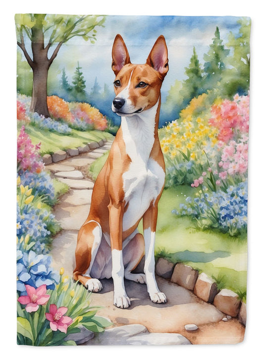 Basenji Spring Garden Garden Flag Mailbox Flag Decorative Yard Flag Banner Outside Patio Artwork Yard Flower Beds, Garden Size, Multicolor