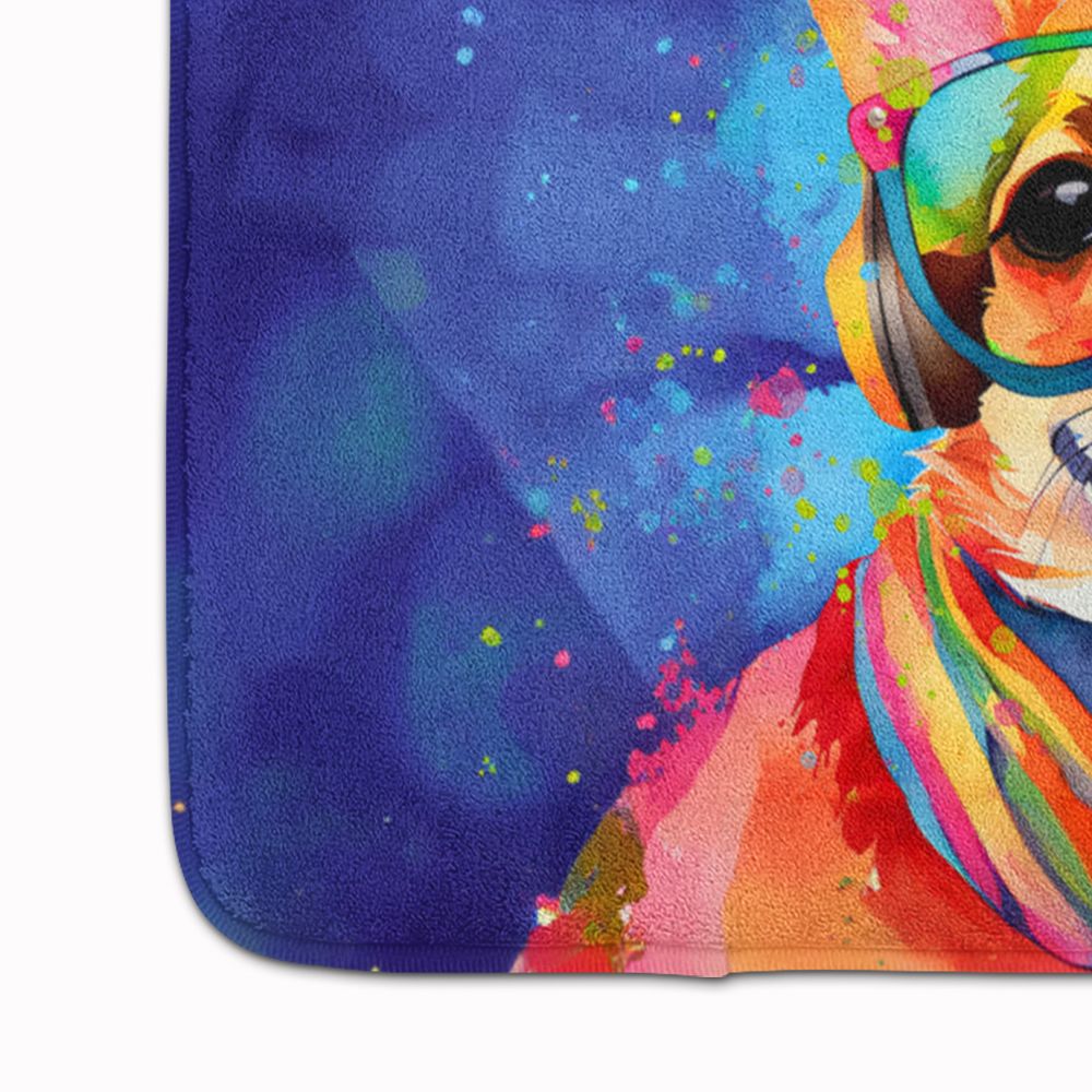 Chihuahua Hippie Dawg Memory Foam Kitchen Mat Machine Washable Anti-Fatigue Mat Cushion Comfort Bath Mat or Kitchen Rug