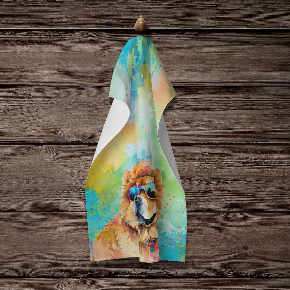 Chow Chow Hippie Dawg Kitchen Towel Dish Cloths Guest Hand Towel Decorative Bathroom Towel for Face,Tea, Dishcloth, Kitchen and Bath