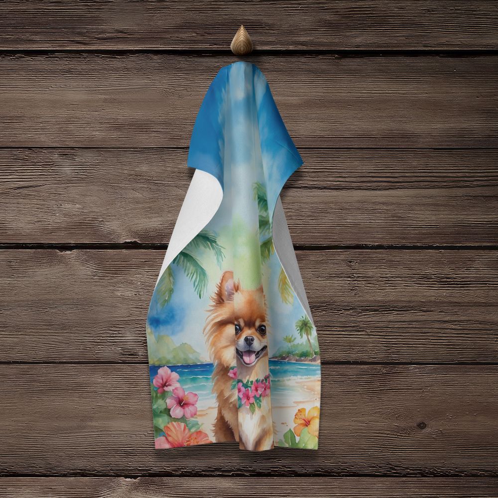 Pomeranian Luau Kitchen Towel Dish Cloths Guest Hand Towel Decorative Bathroom Towel for Face,Tea, Dishcloth, Kitchen and Bath