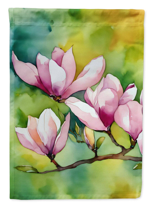 Mississippi Magnolia in Watercolor Garden Flag Mailbox Flag Decorative Yard Flag Banner Outside Patio Artwork Yard Flower Beds, Garden Size, Multicolor