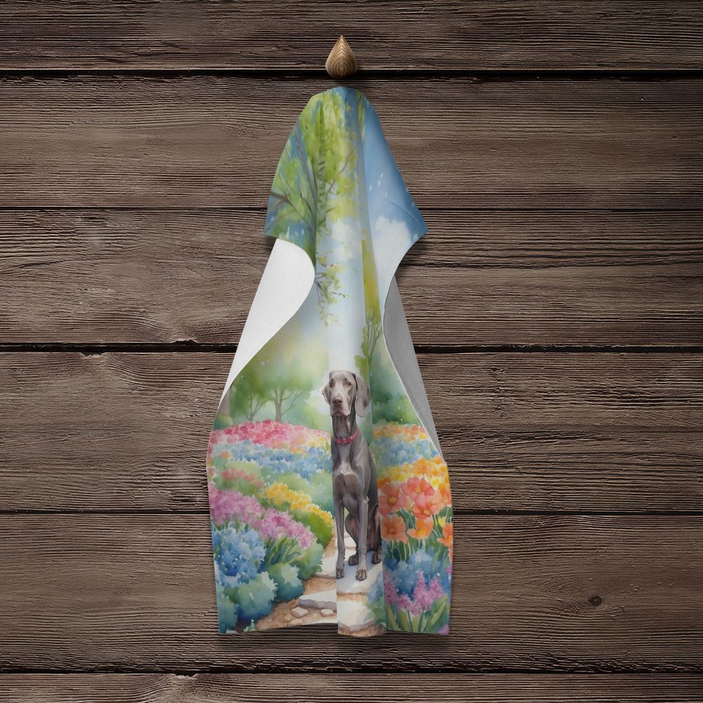 Weimaraner Spring Path Kitchen Towel Dish Cloths Guest Hand Towel Decorative Bathroom Towel for Face,Tea, Dishcloth, Kitchen and Bath