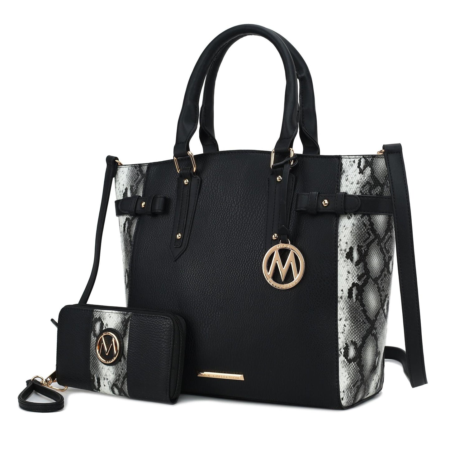 MKF Collection Joelle Faux Snake Embossed Women Tote bag with matching Wallet by Mia K