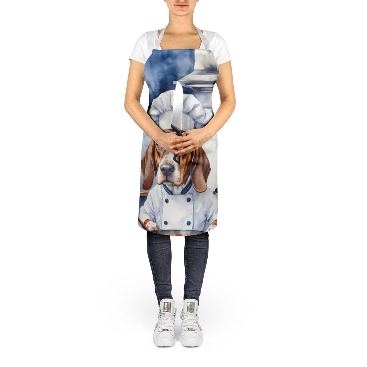 American English Coonhound The Chef Apron Cooking Kitchen Server Baking Crafts Gardening for Adult Women Men, Unisex, Large, Multicolor